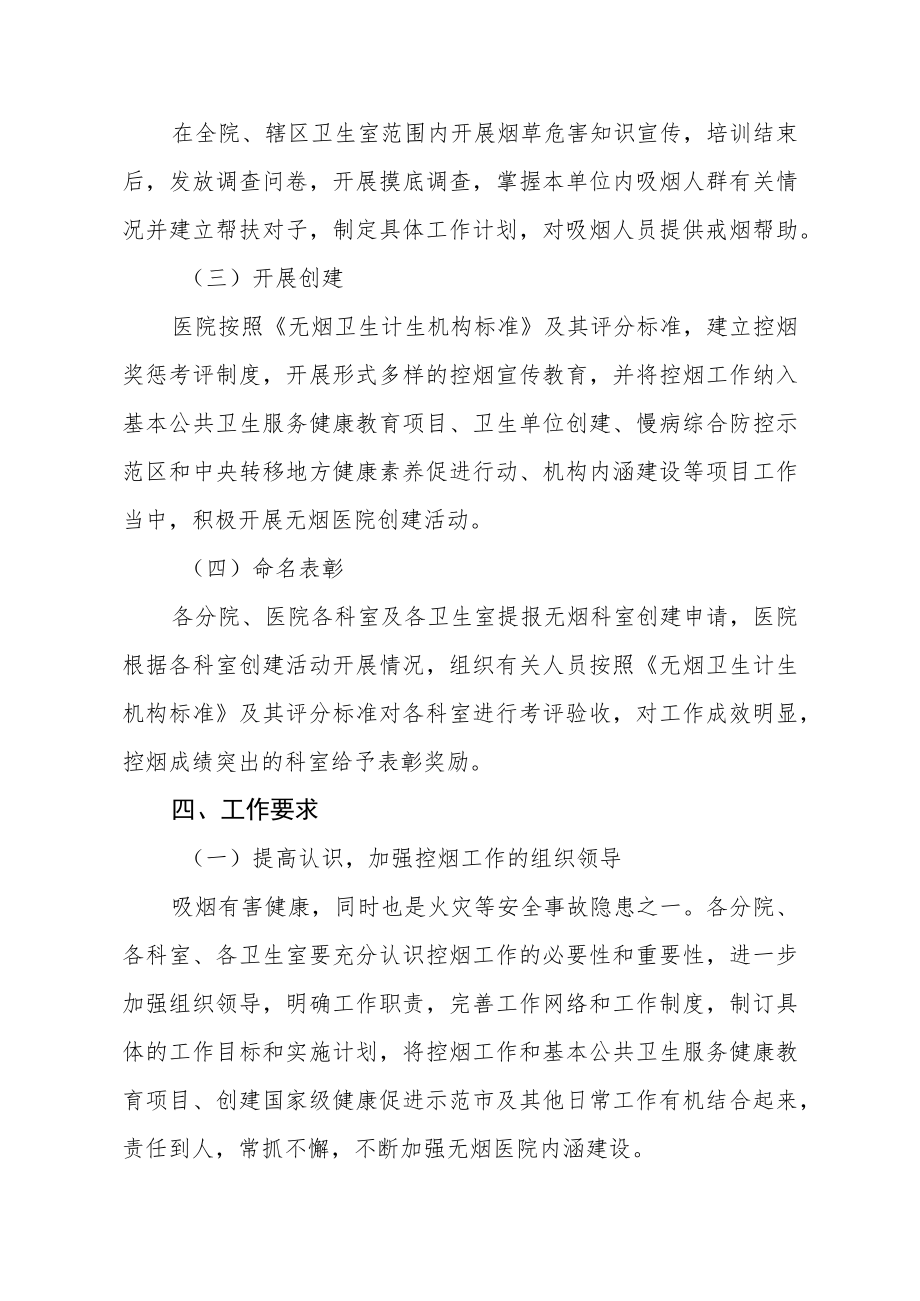 卫生院创建无烟医院实施方案.docx_第2页