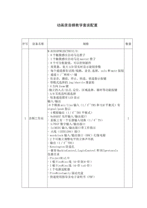 动画录音棚教学套装配置方案.docx