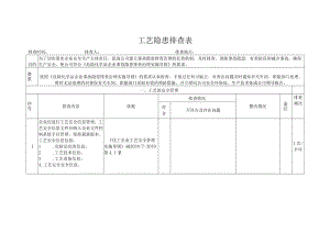 化工厂工艺隐患排查表.docx