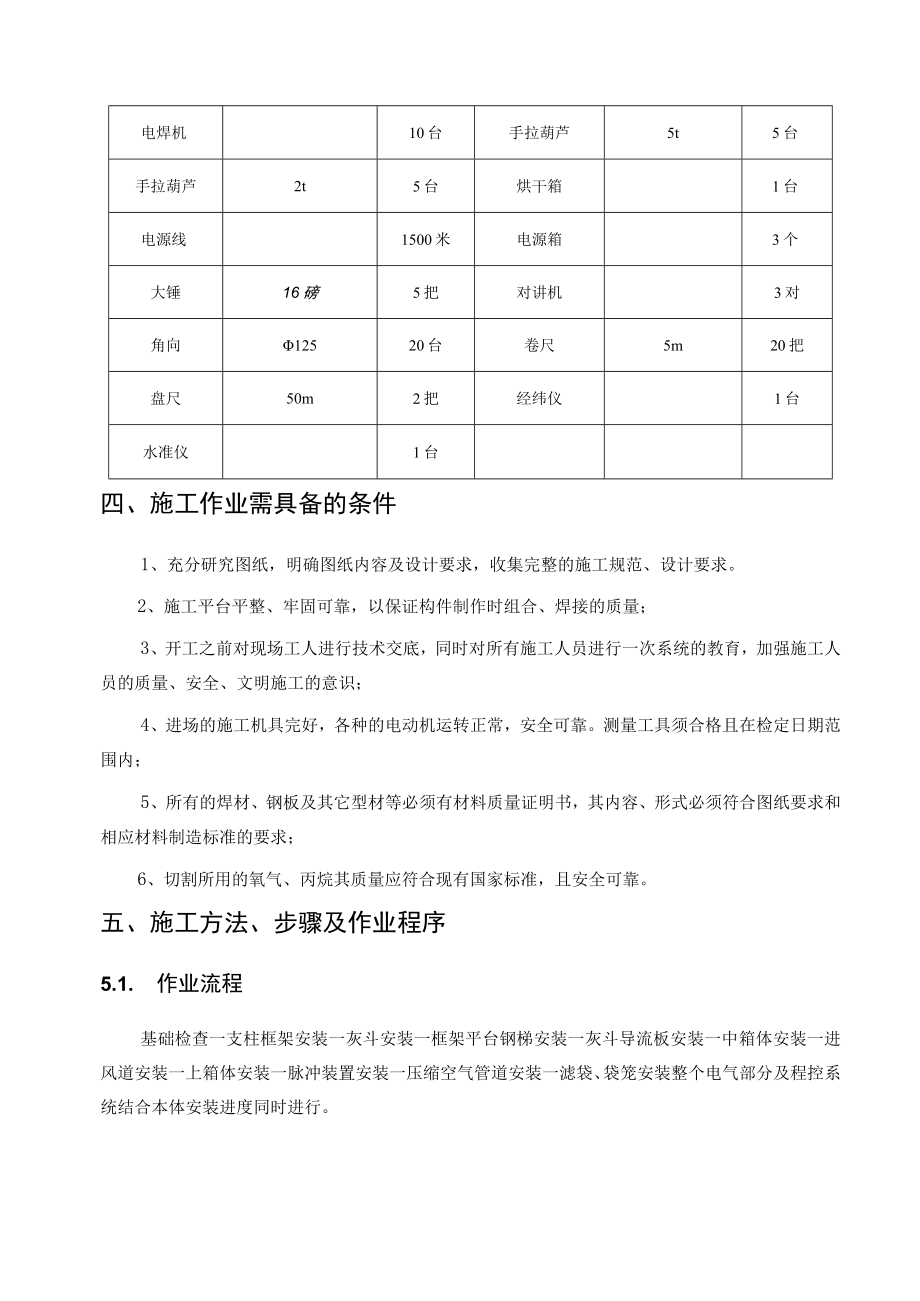 垃圾电站布袋除尘器安装施工方案.docx_第3页