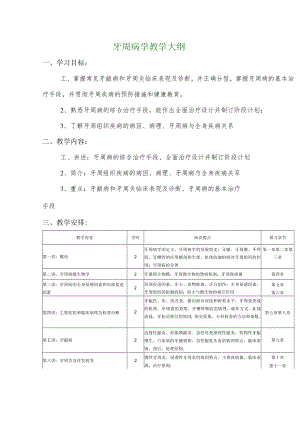 华北理工牙周病学教学大纲.docx