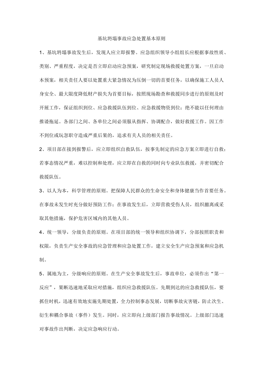 基坑坍塌事故应急处置基本原则.docx_第1页