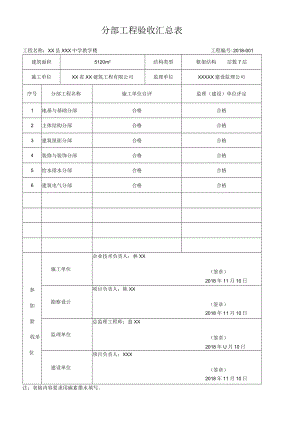 分部工程验收汇总表.docx