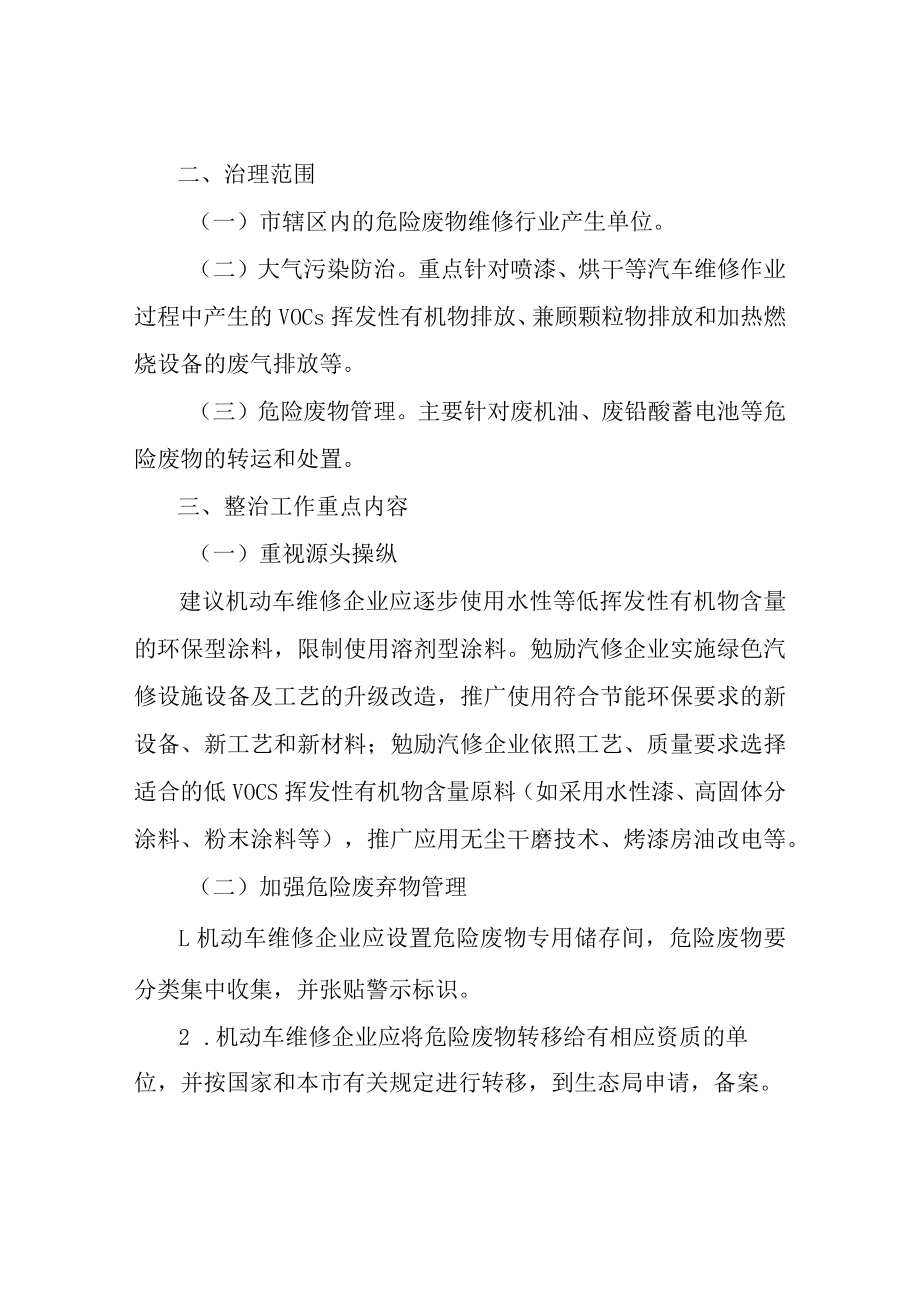 危险废物维修行业专项治理工作方案.docx_第2页