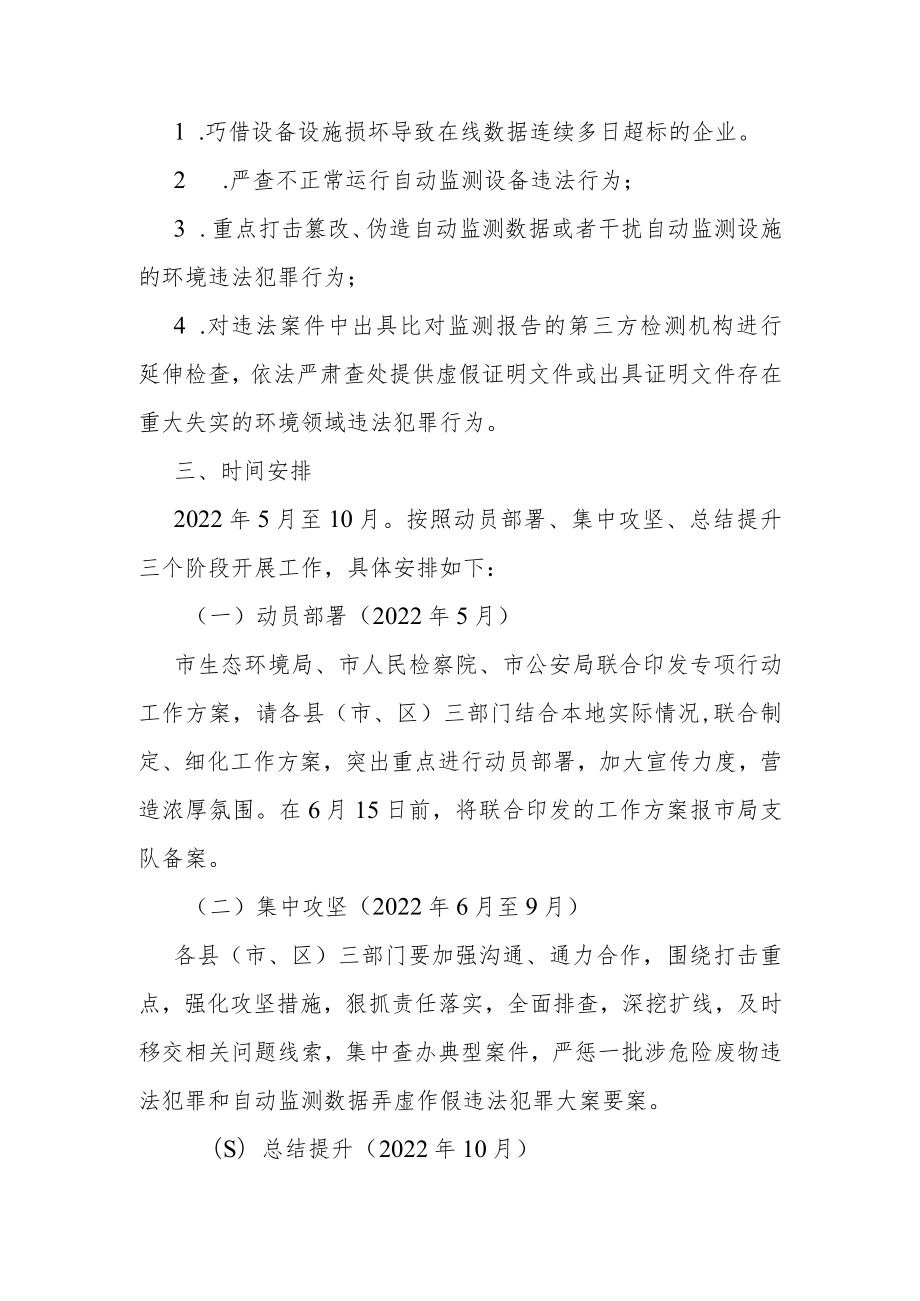 市深入打击危险废物环境违法犯罪和数据监测造假专项行动方案.docx_第3页