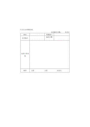 出差管理表格07员工出差报告表.docx