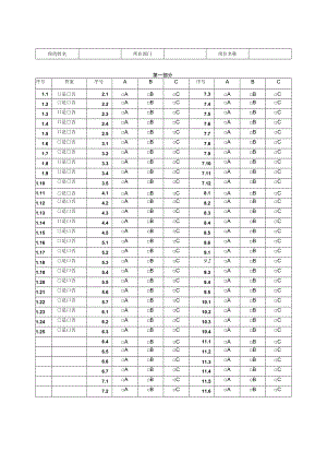 心理特征测评量表答题卡范文.docx