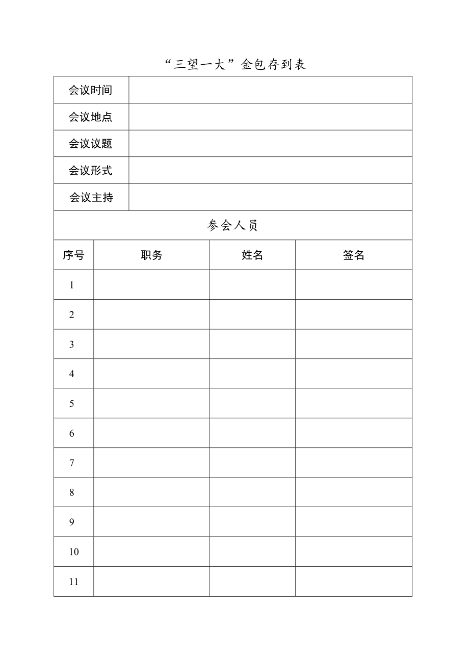 各基层支部三重一大决策记录表.docx_第1页