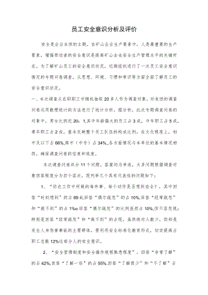 员工安全意识分析及评价.docx