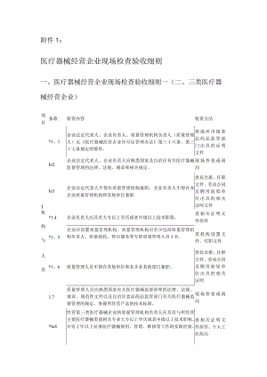 医疗器械经营企业现场核查验收细则.docx