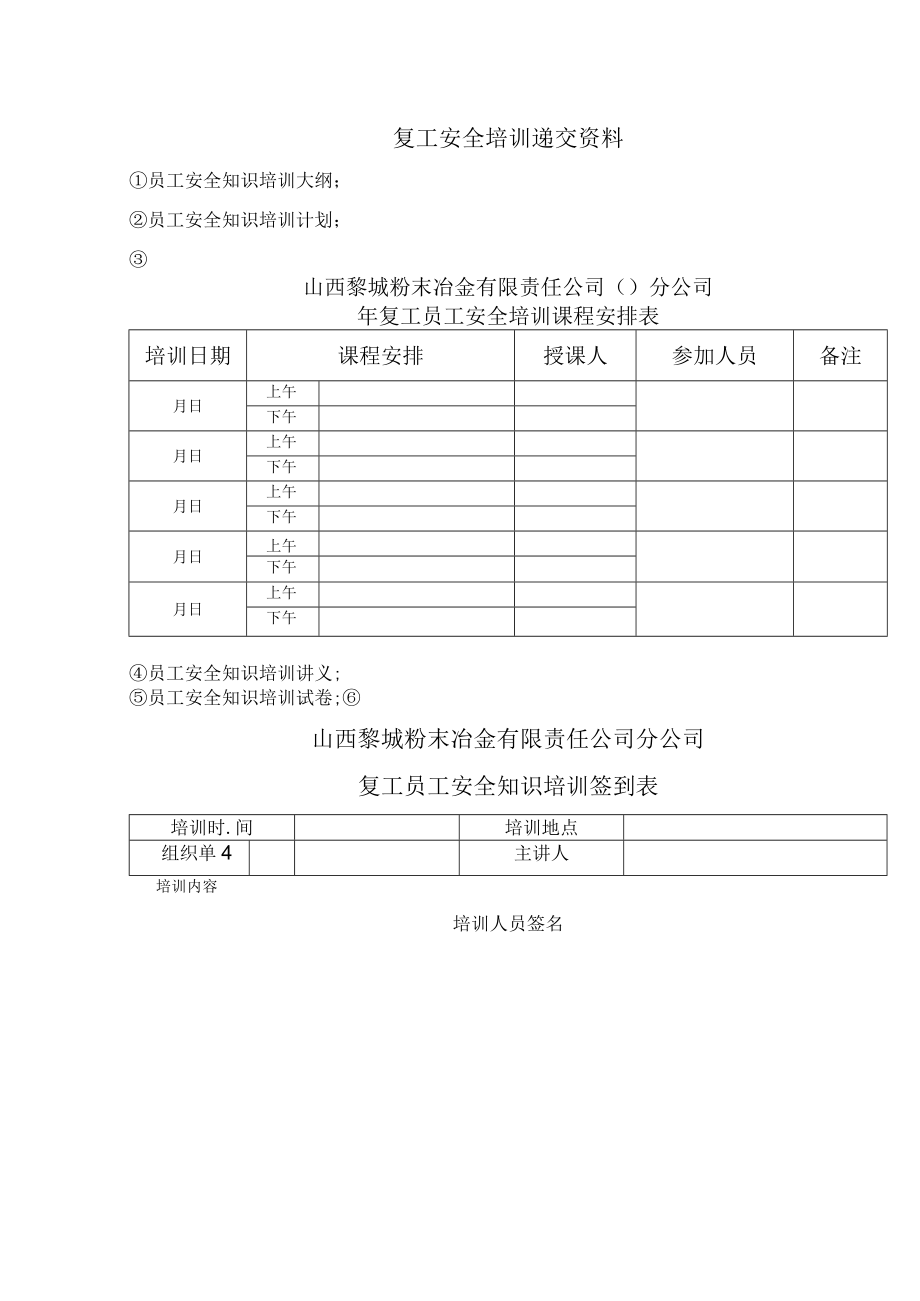 复工安全培训讲解递交资料.docx_第1页