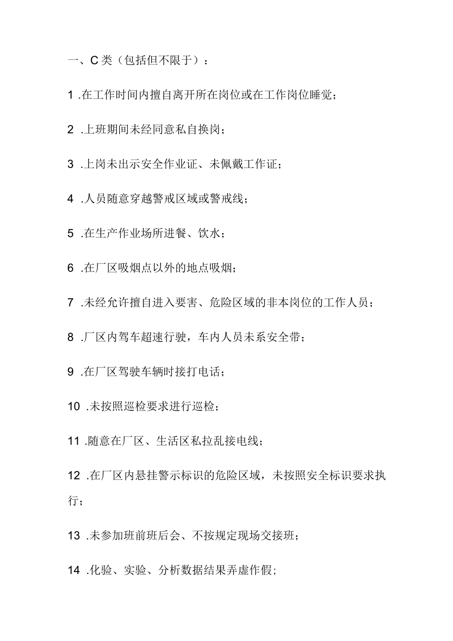 安全管理：反三违清单.docx_第1页