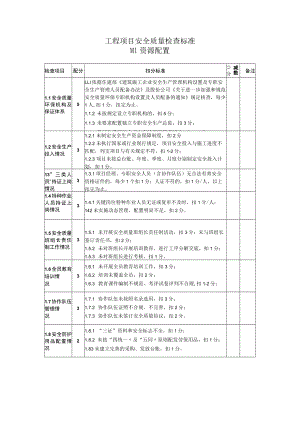 工程项目安全质量检查标准.docx