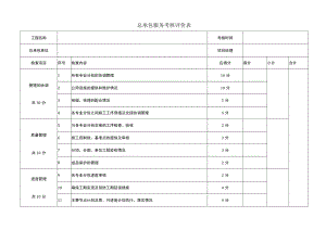 建筑施工总承包服务考核评价表.docx