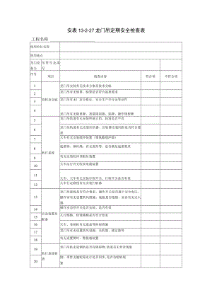 安表13-2-2-1 龙门吊定期安全检查表.docx