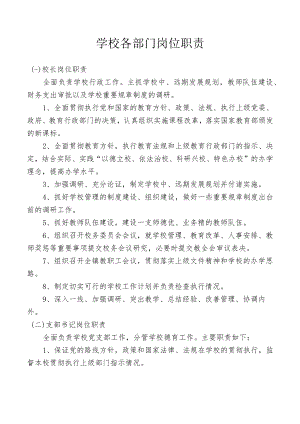 学校各部门岗位职责.docx