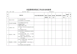 挂篮悬臂浇筑施工作业安全检查表.docx