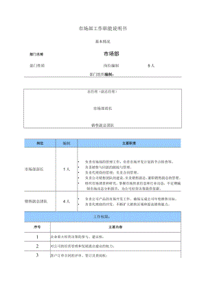 市场部职能说明书.docx