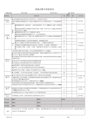 悬挑式脚手架检查表.docx