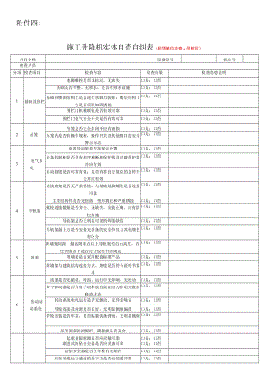 施工升降机实体自查自纠表.docx