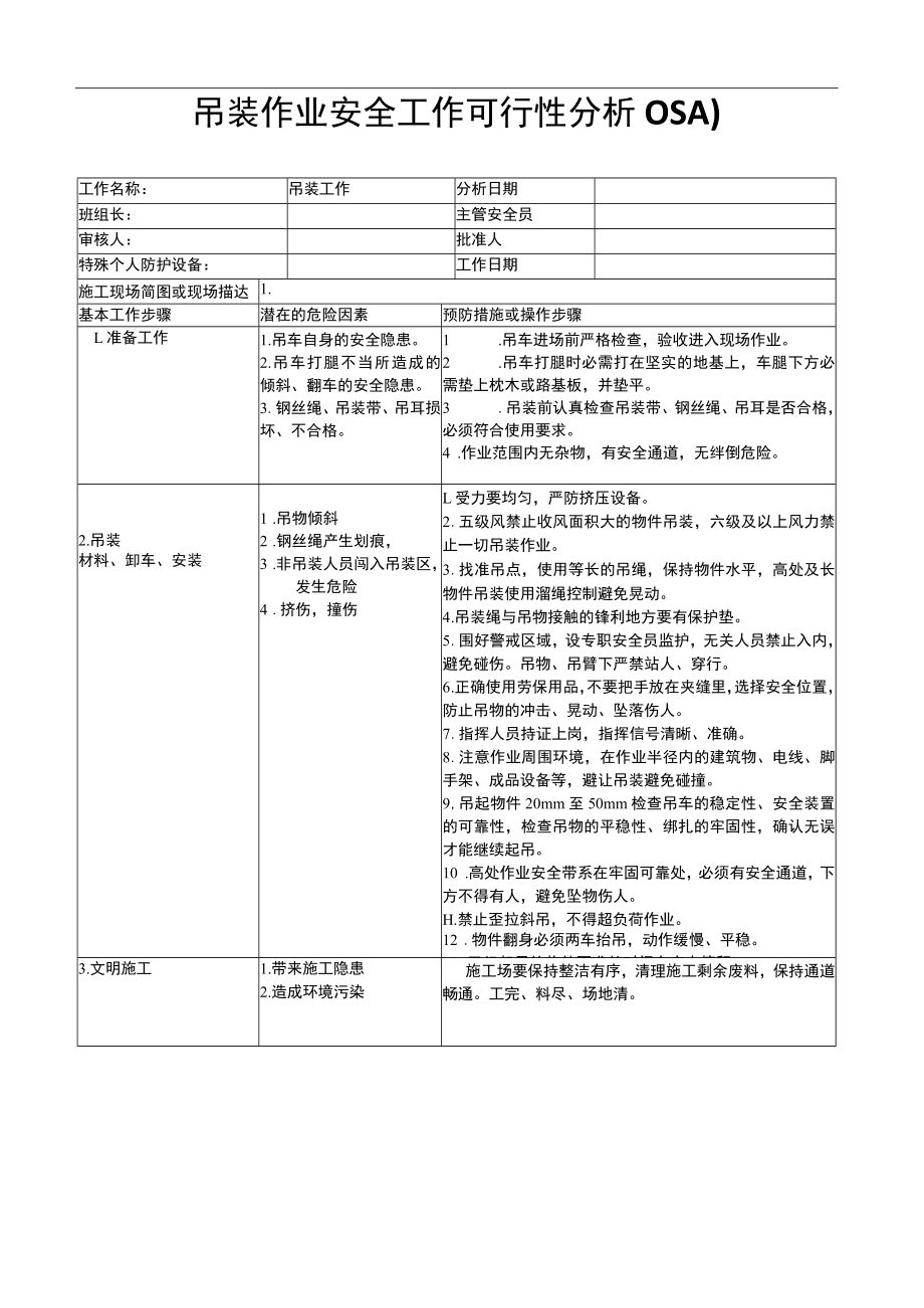 施工作业安全工作可行性分析(JSA)汇编.docx_第2页