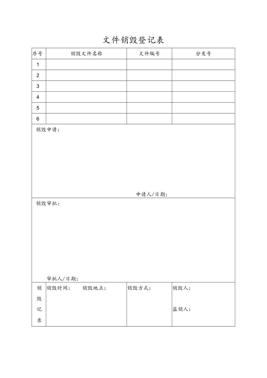 文件销毁登记表.docx_第1页