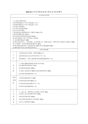 安全生产目标分解表模板.docx