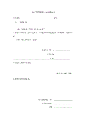 施工组织设计、方案报审表.docx