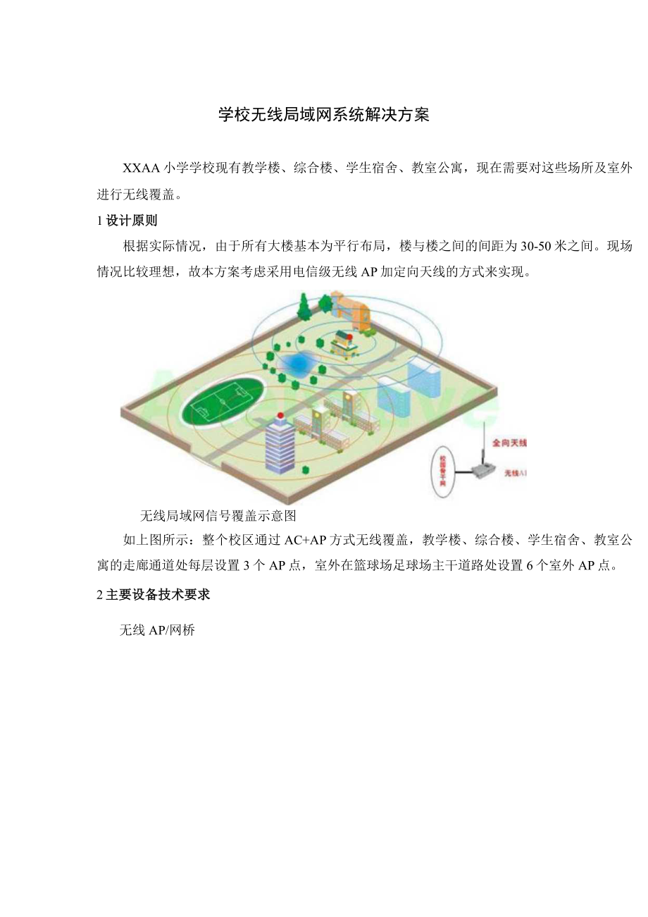 学校无线局域网系统解决方案.docx_第1页