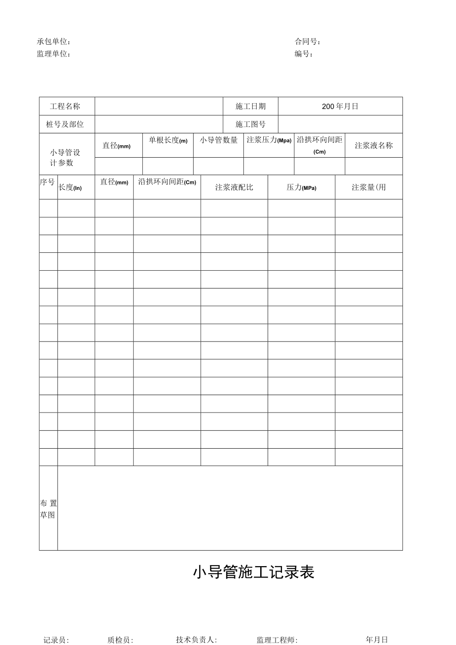 小导管施工记录表.docx_第1页