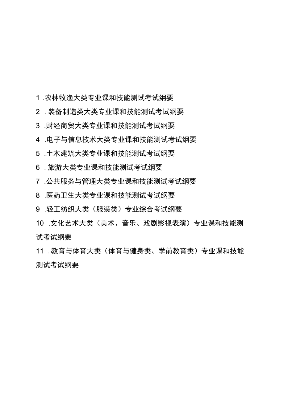 安徽省普通高校对口招生专业理论和技能测试考试纲要说明（2023年版）.docx_第2页