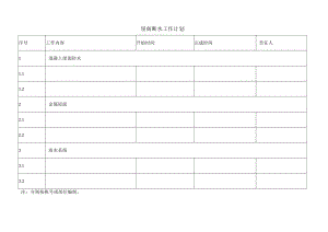 屋面断水工作计划表.docx