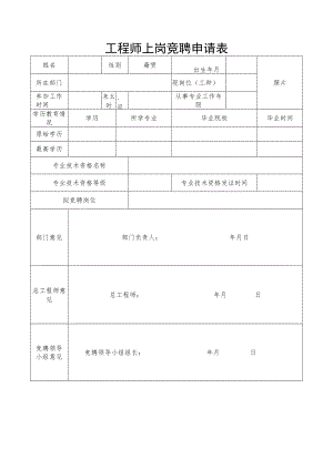 工程师上岗竞聘申请表.docx