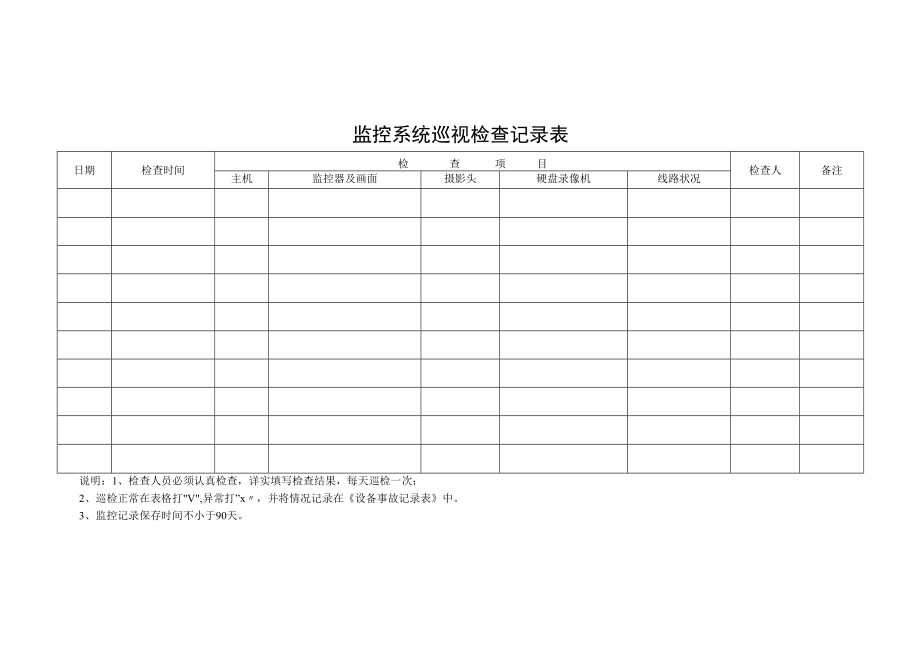 学校监控系统巡视检查记录表.docx_第1页