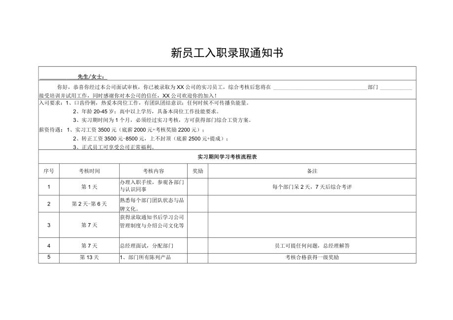 新员工入职录取通知书.docx_第1页