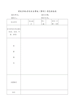 学校涉校涉生安全事故信息报告表.docx