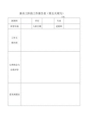 新员工阶段工作报告表.docx