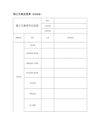 施工方案会签表（项目用表）.docx