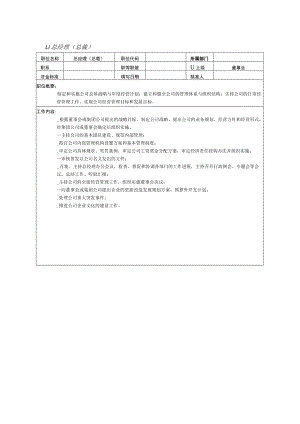 总经理（总裁）岗位职责说明.docx