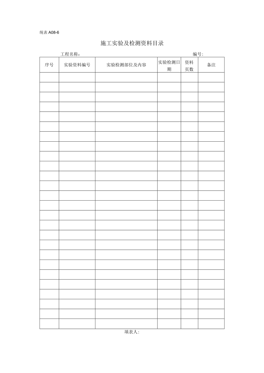 施工试验及检测资料目录.docx_第1页