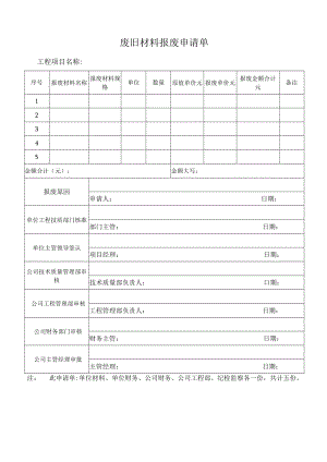 废旧材料报废申请单.docx