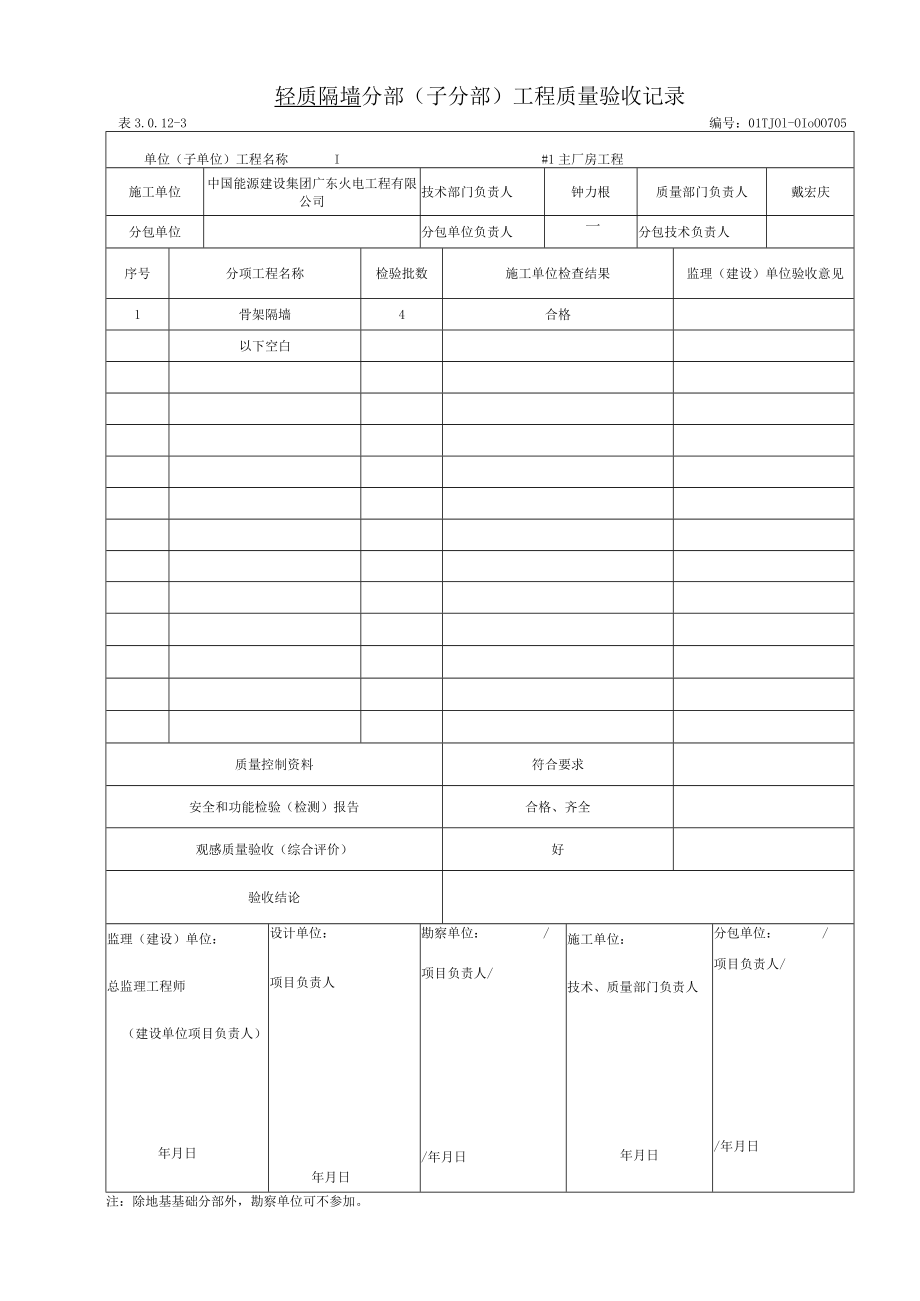 建筑装饰装修（轻质隔墙）子分部工程质量验收记录.docx_第2页