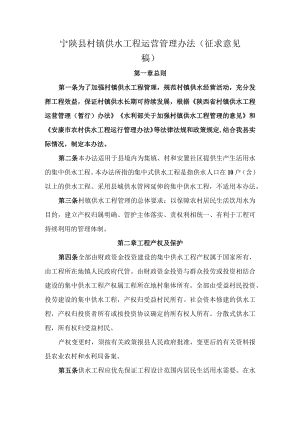 宁陕县镇村供水工程建后管理办法.docx