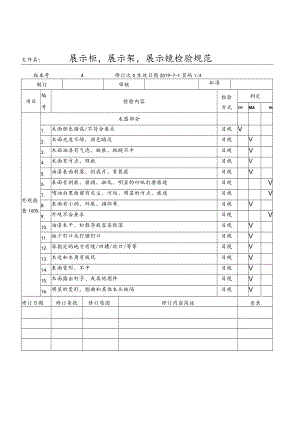 展示柜,展示架,展示镜检验规范.docx