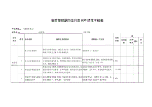 安防部巡逻岗位月度KPI绩效考核表.docx