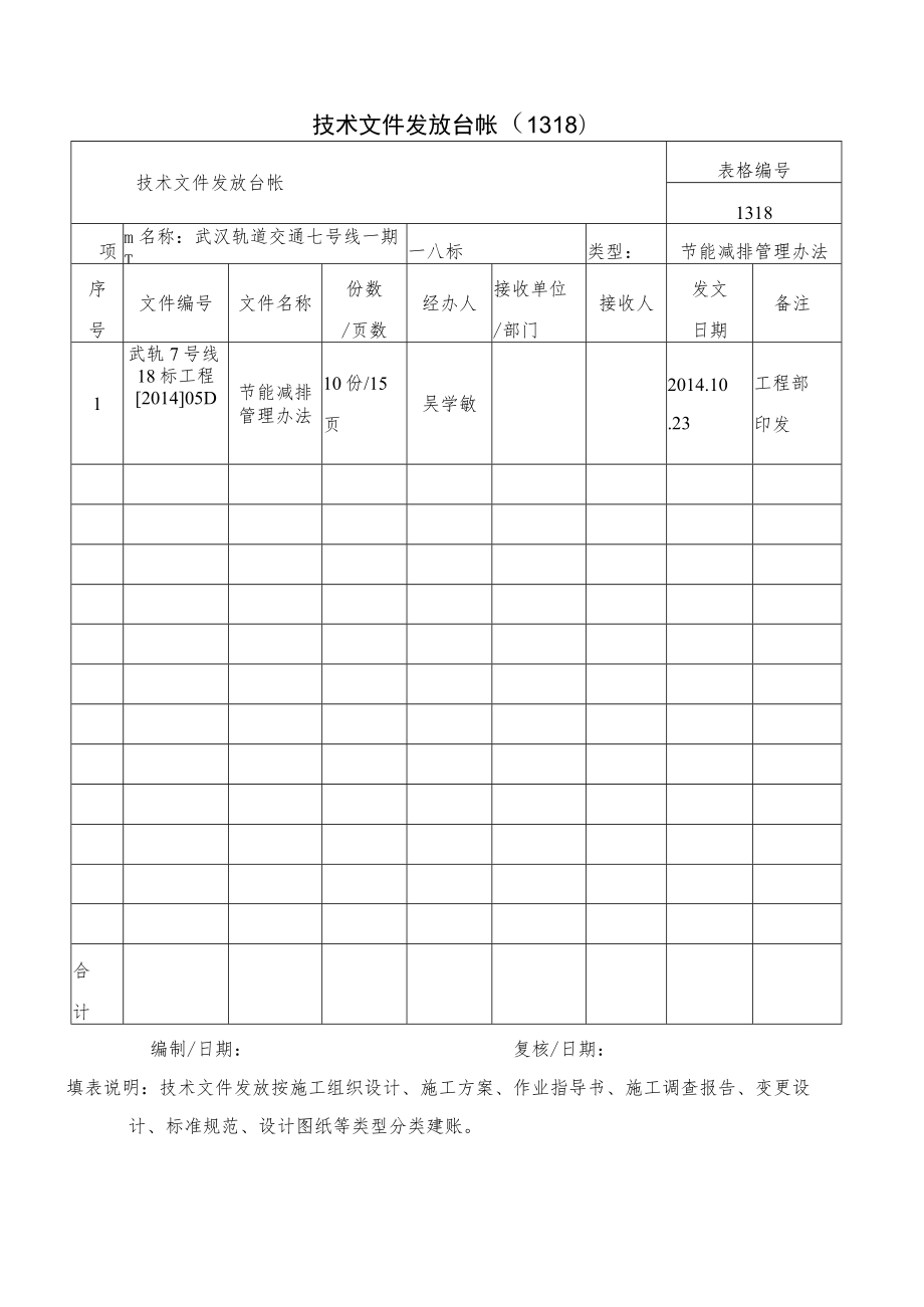 技术文件发放台帐.docx_第1页