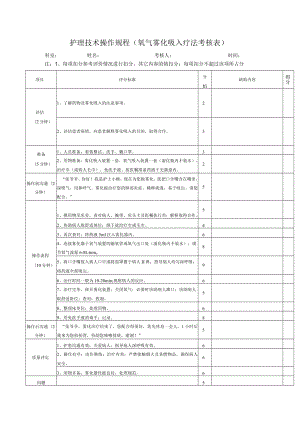 护理技术操作规程（氧气雾化吸入疗法考核表）.docx