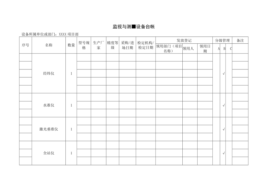 建筑施工监视与测量设备台帐.docx_第1页