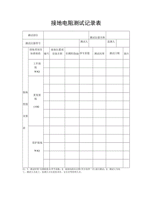 接地电阻测试记录表.docx