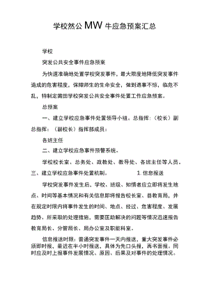 学校突发公共事件应急预案汇总.docx